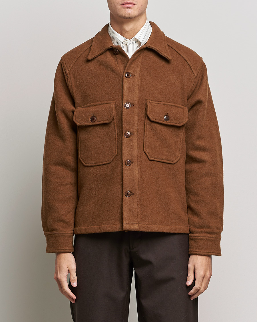 Hombres | Abrigos y chaquetas | Sunflower | Wool Shirt Jacket Brown