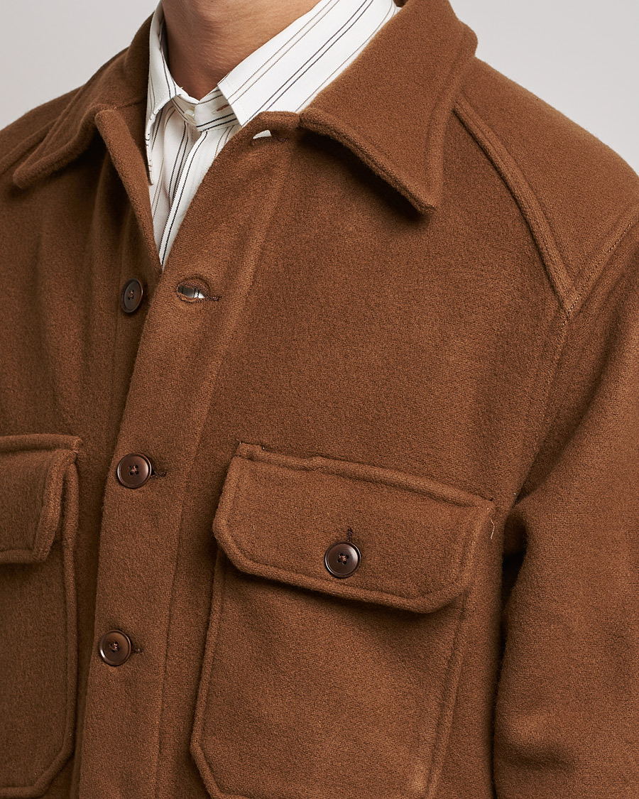 Hombres | Abrigos y chaquetas | Sunflower | Wool Shirt Jacket Brown