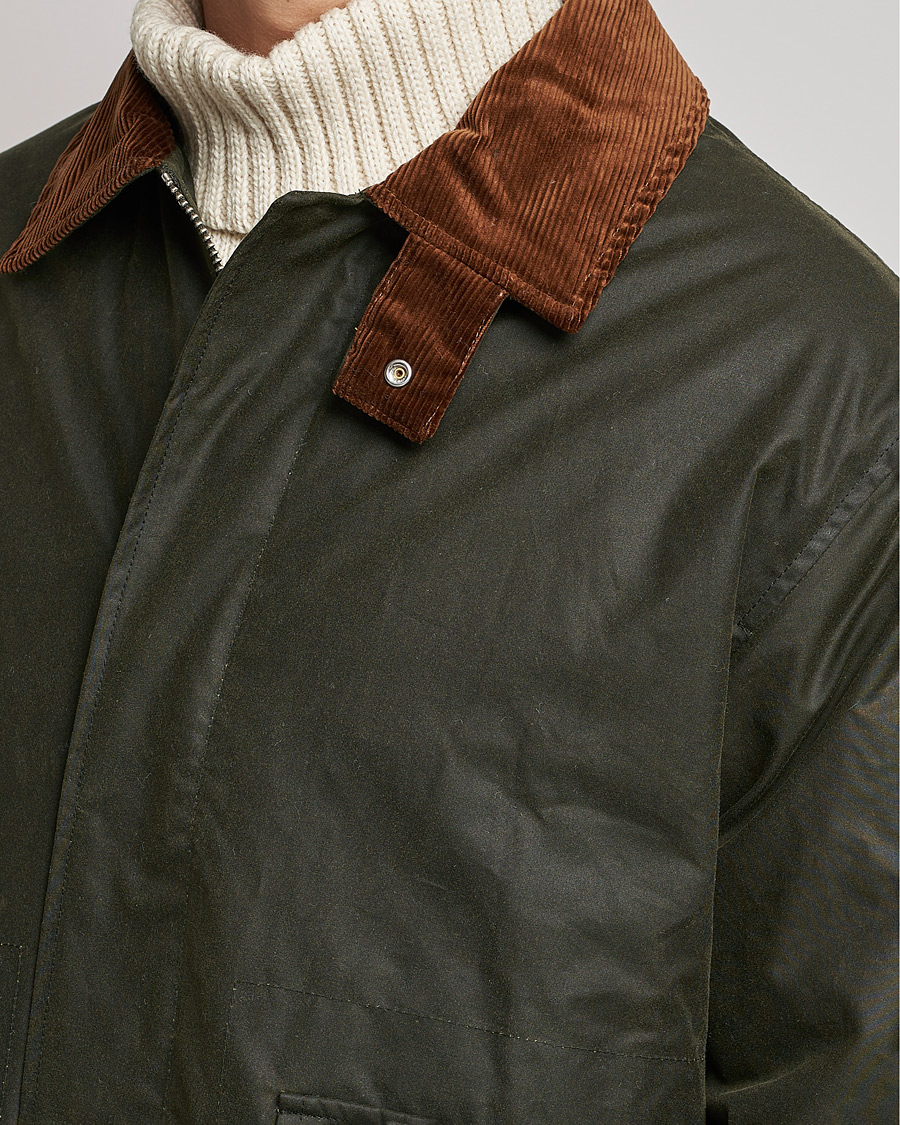 Hombres | Abrigos y chaquetas | Sunflower | Waxed Short Jacket Dark Olive