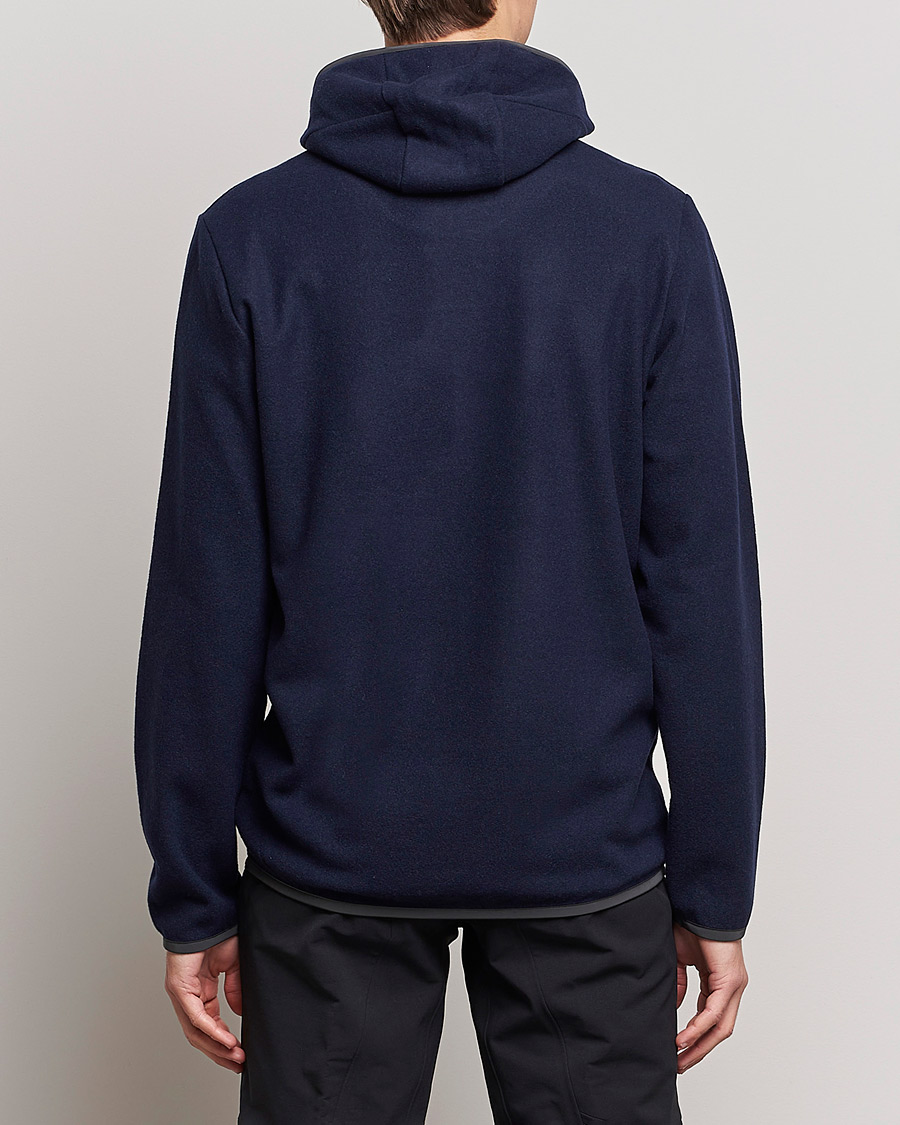 Hombres | Jerséis y prendas de punto | SEASE | Drone Wool/Jersey Hood Navy