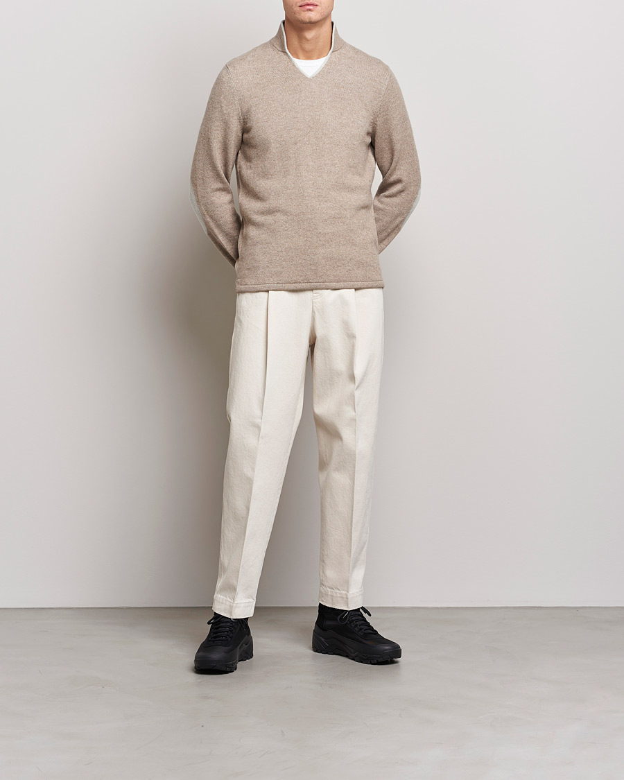 Hombres | Jerséis y prendas de punto | SEASE | Ellen Cashmere Pullover Beige