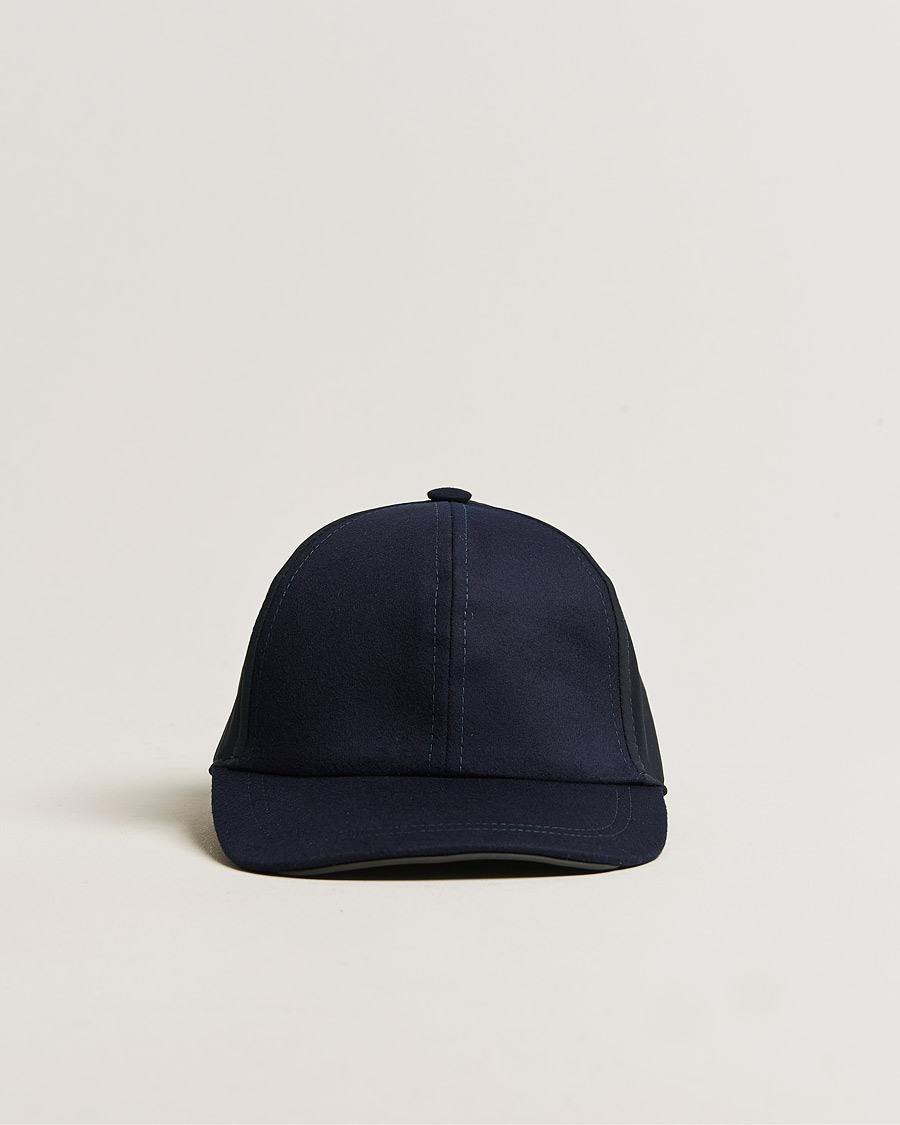 Hombres | SEASE Wool/Cashmere Baseball Cap Navy | SEASE | Wool/Cashmere Baseball Cap Navy