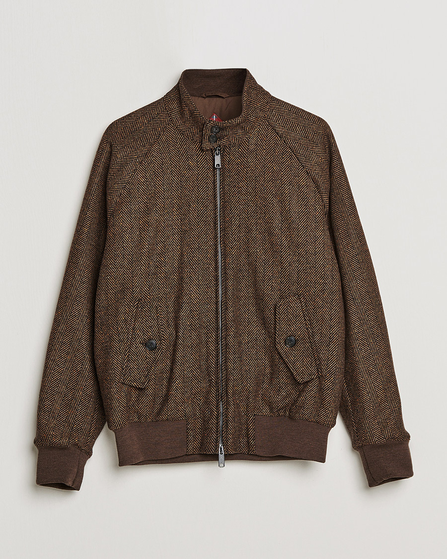 Hombres | Abrigos y chaquetas | Baracuta | G9 Herringbone Wool Jacket Brown
