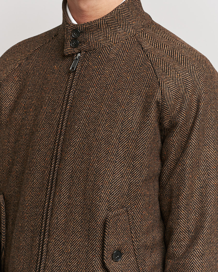 Hombres | Abrigos y chaquetas | Baracuta | G9 Herringbone Wool Jacket Brown