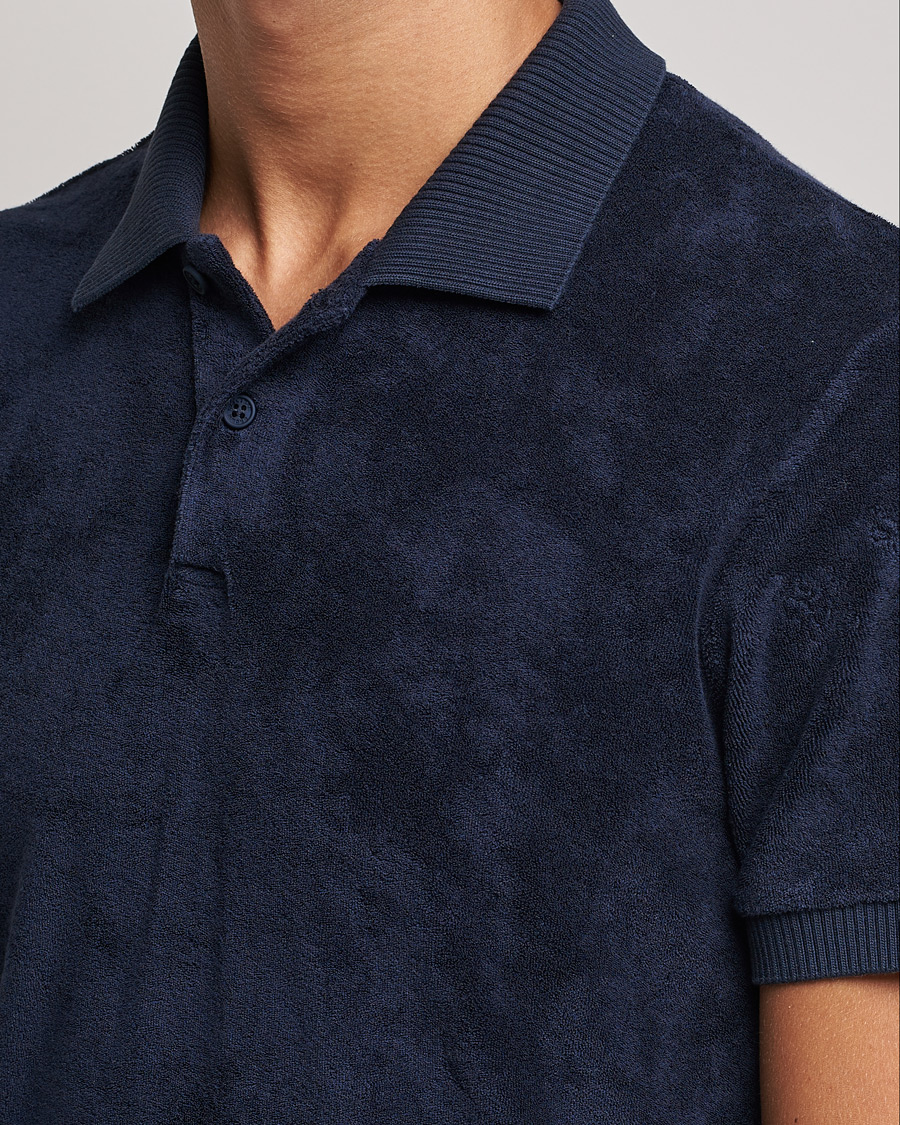 Hombres | Polos | Orlebar Brown | Jarrett Towelling Polo Night Iris