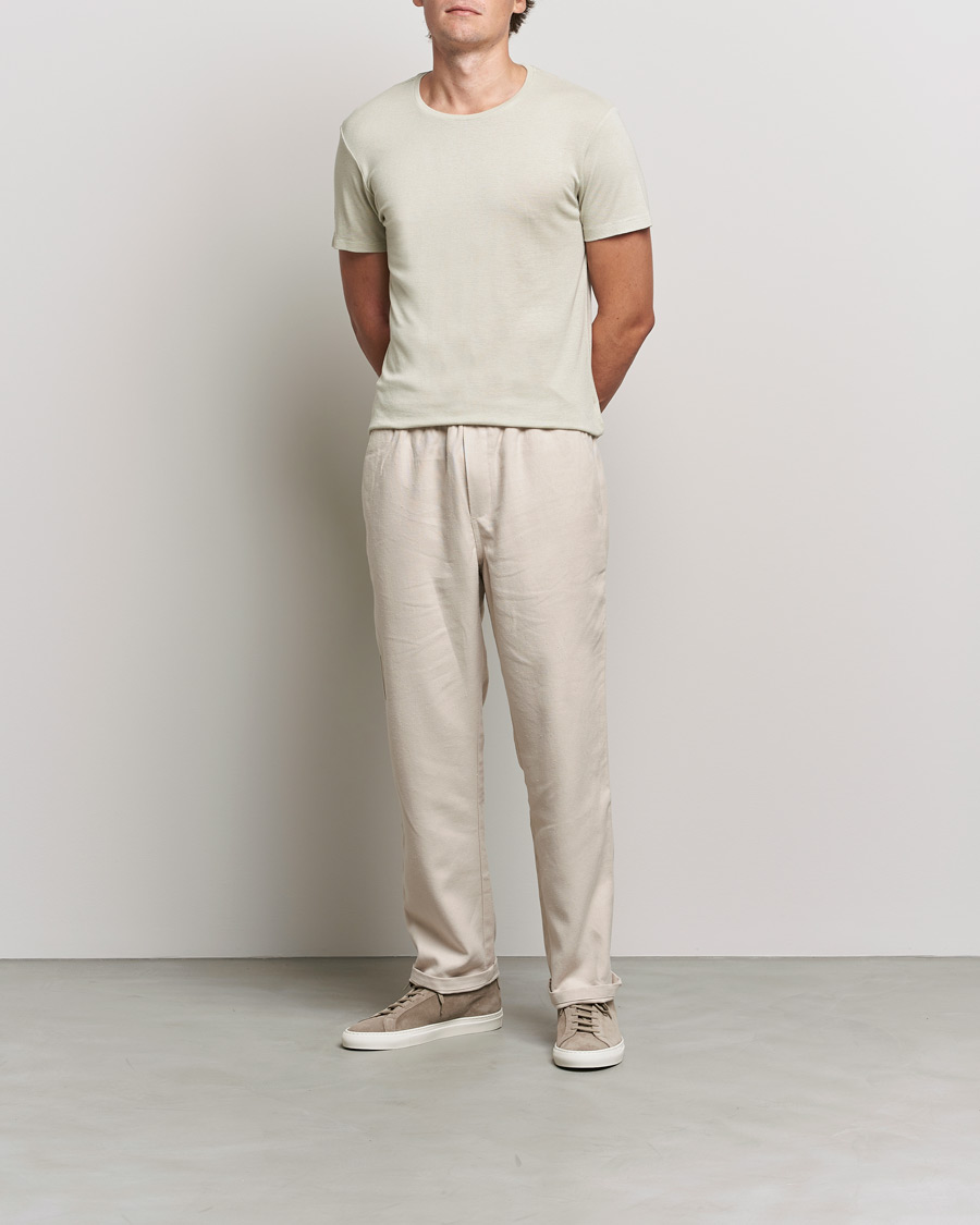 Hombres | Camisetas | Orlebar Brown | OB Classic Modal/Cashmere T-Shirt Parched Green