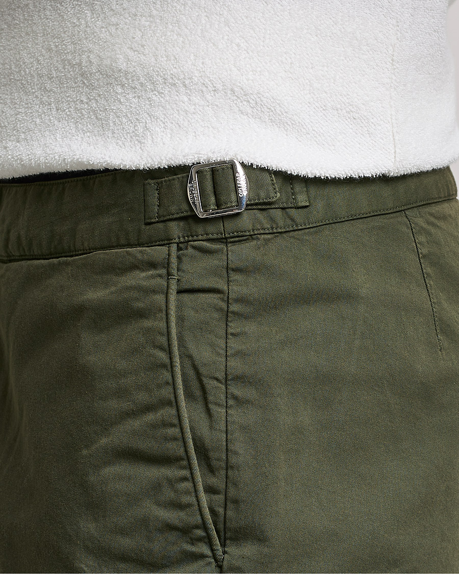 Hombres | Pantalones cortos | Orlebar Brown | Bulldog Cotton Twill Shorts Forest Night