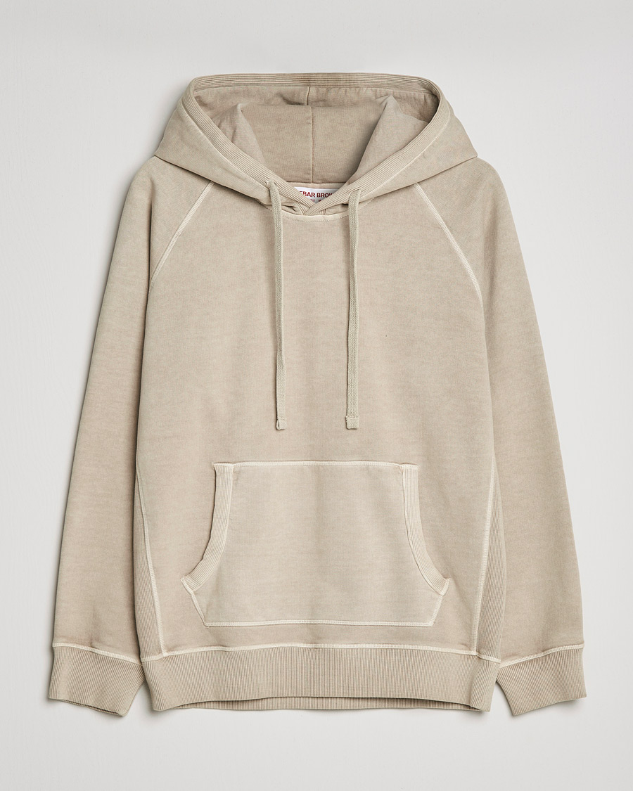 Hombres | Jerséis y prendas de punto | Orlebar Brown | Francis Garment Dyed Cotton Hood Parched Green