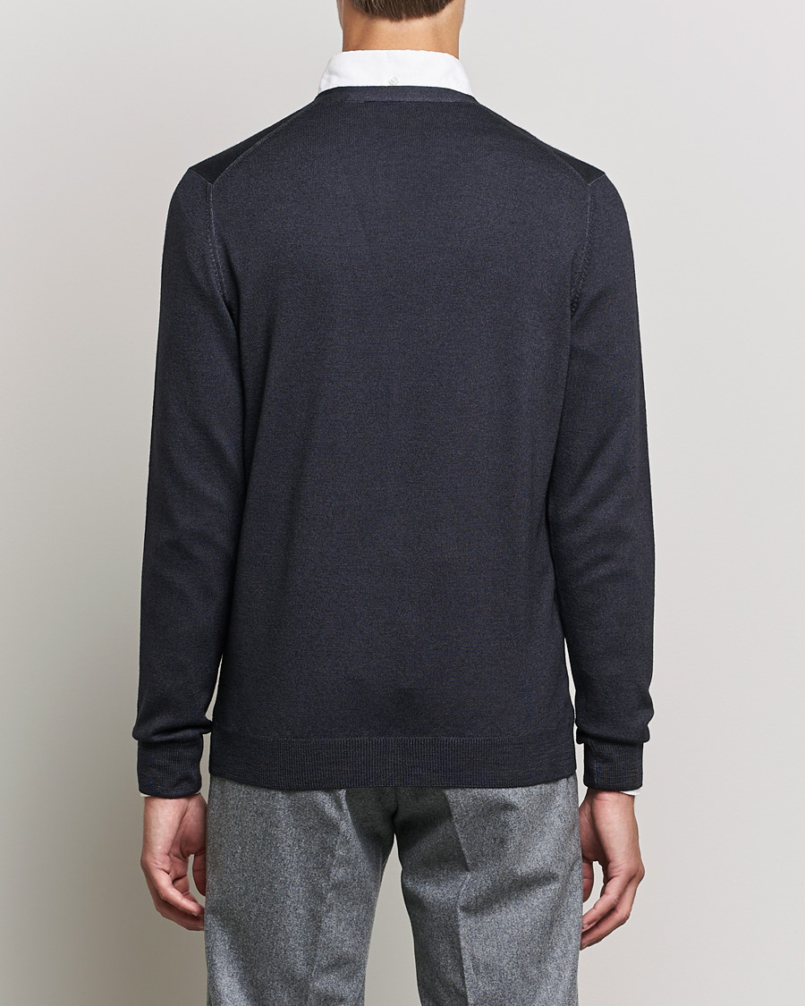 Hombres | Jerséis y prendas de punto | Gran Sasso | Vintage Merino Fashion Fit Cardigan Black