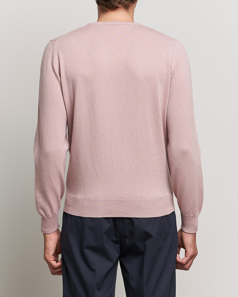Hombres | Jerséis y prendas de punto | Gran Sasso | Wool/Cashmere Crew Neck Soft Pink