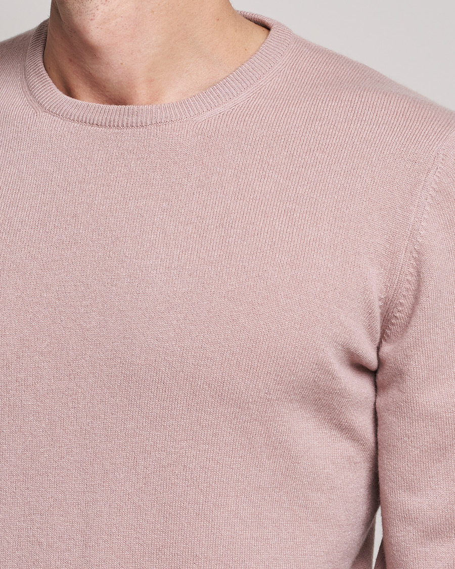 Hombres | Jerséis y prendas de punto | Gran Sasso | Wool/Cashmere Crew Neck Soft Pink