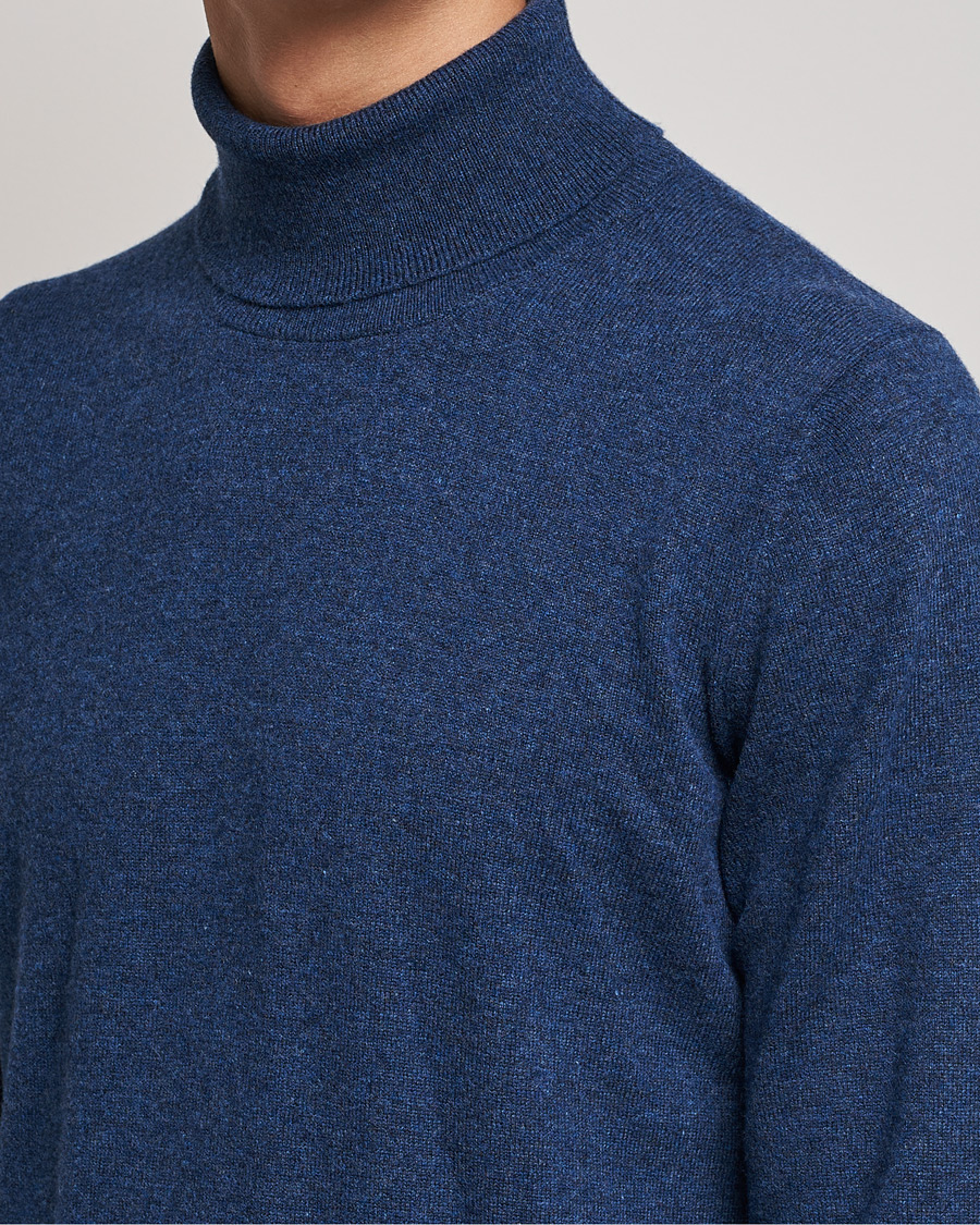 Hombres | Jerséis y prendas de punto | Gran Sasso | Wool/Cashmere Rollneck Navy Melange