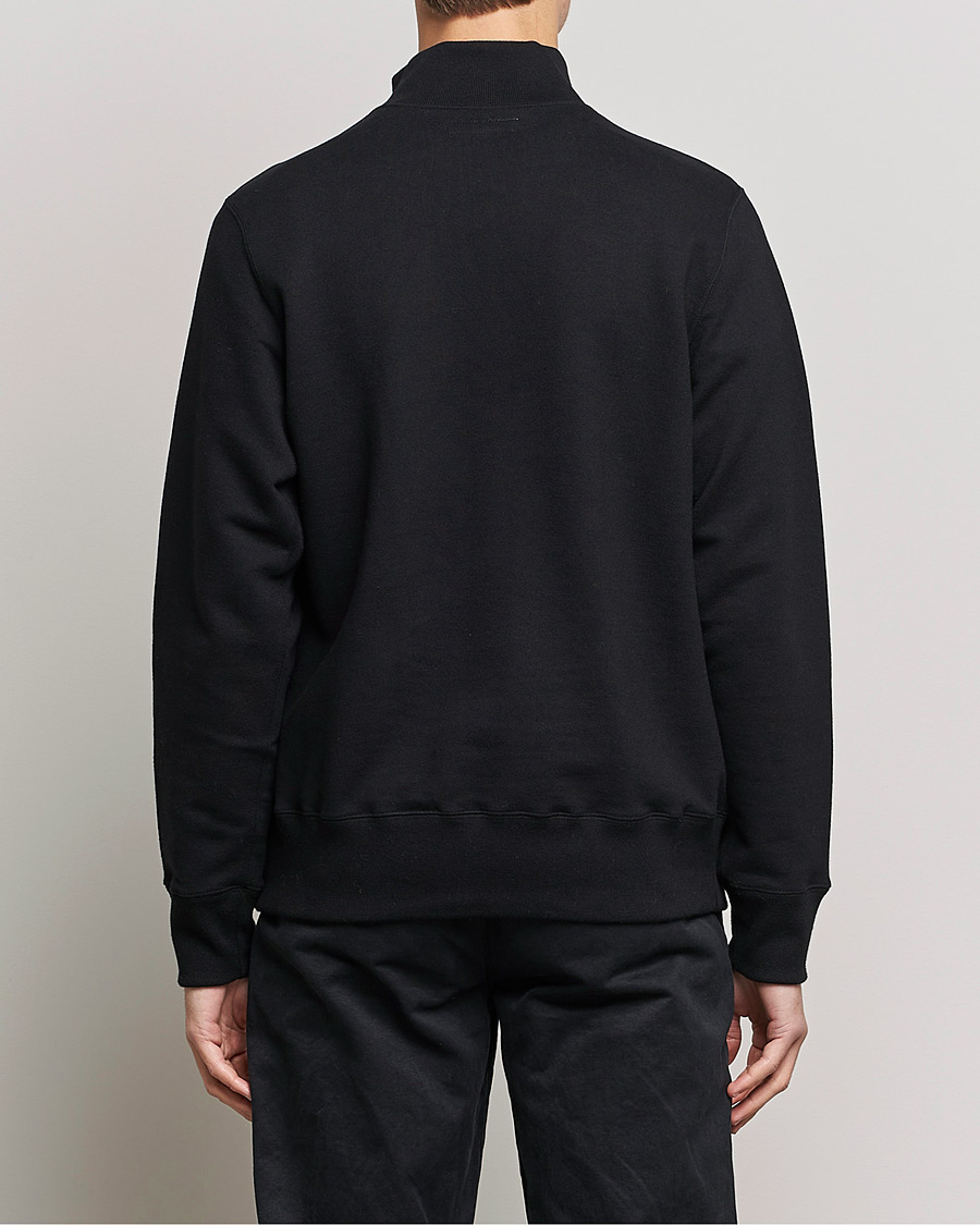 Hombres | Jerséis y prendas de punto | Merz b. Schwanen | Organic Cotton Half Zip Sweat Black