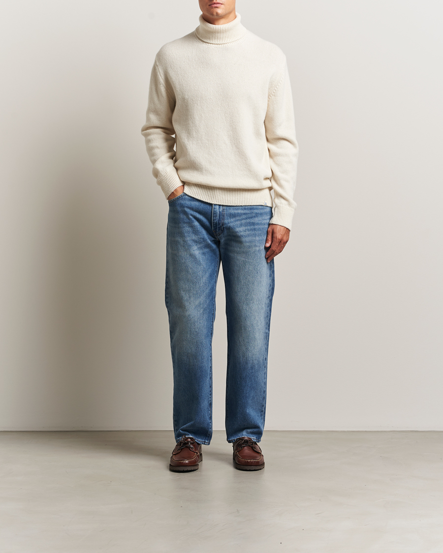 Hombres | Jerséis y prendas de punto | Merz b. Schwanen | Merino/Cashmere Knitted Turtleneck Nature