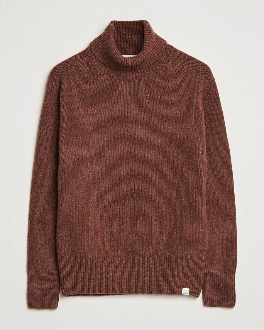 Hombres | Jerséis y prendas de punto | Merz b. Schwanen | Cashmere/Merino Rollneck Chestnut