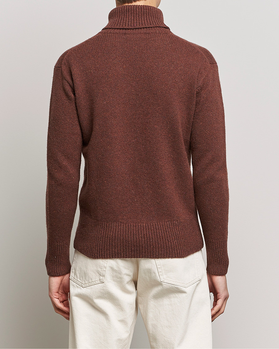 Hombres | Jerséis y prendas de punto | Merz b. Schwanen | Cashmere/Merino Rollneck Chestnut