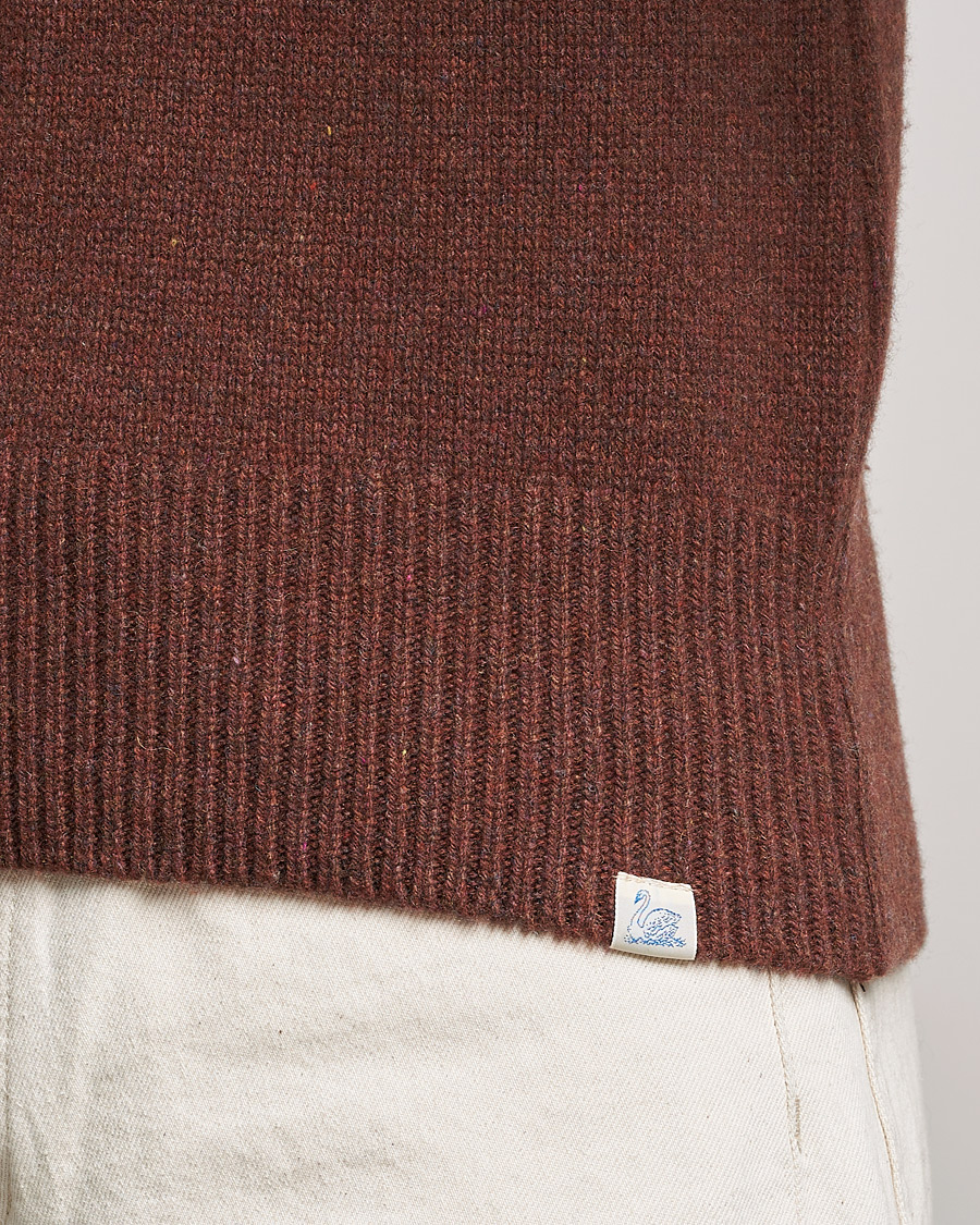 Hombres | Jerséis y prendas de punto | Merz b. Schwanen | Cashmere/Merino Rollneck Chestnut