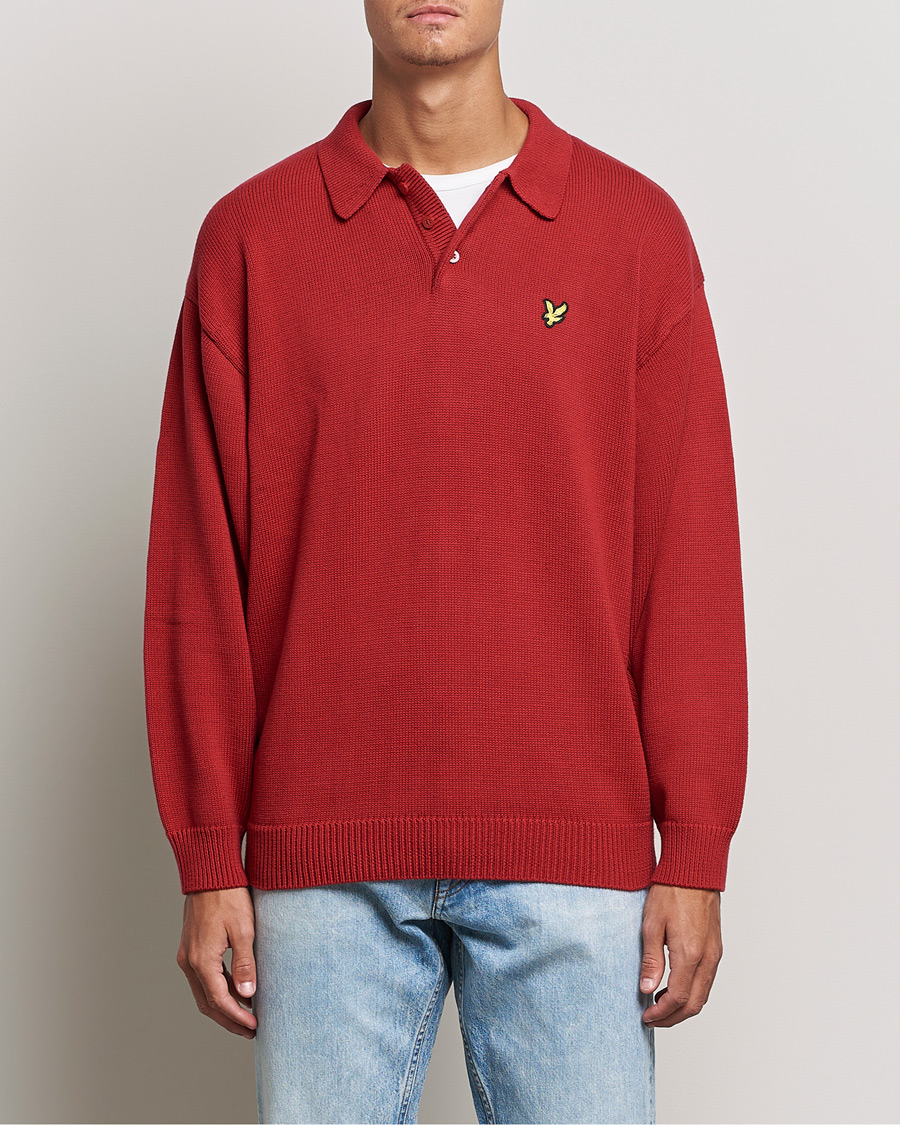 Hombres | Jerséis y prendas de punto | Lyle & Scott | Blousson Knitted Polo Tunnel Red
