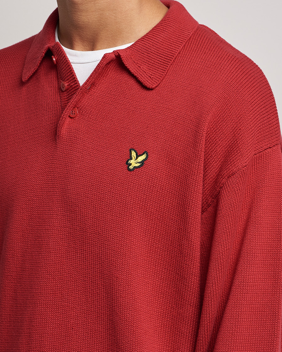 Hombres | Jerséis y prendas de punto | Lyle & Scott | Blousson Knitted Polo Tunnel Red