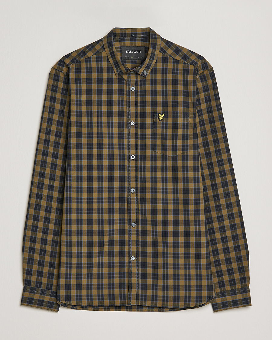 Hombres | Camisas | Lyle & Scott | Checked Poplin Shirt Black