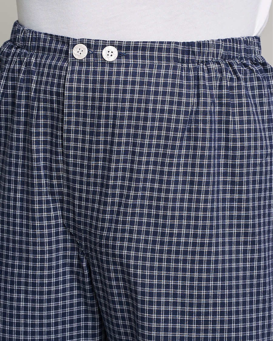 Hombres | Pijamas y batas | Derek Rose | Checked Cotton Pyjama Set Navy