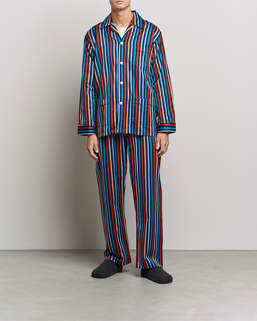 Hombres | Pijamas y batas | Derek Rose | Striped Cotton Pyjama Set Multi