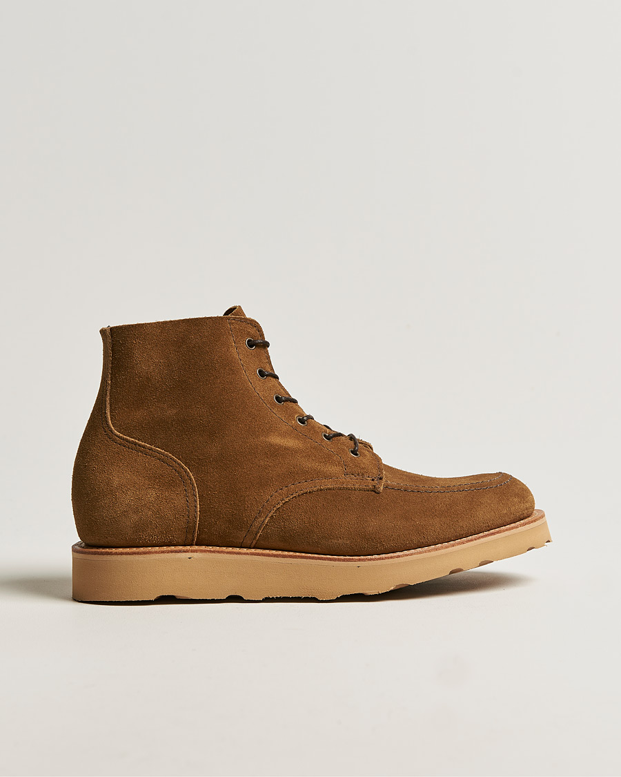 Hombres | Sanders Wilson Unlined Apron Boot Tobacco Suede | Sanders | Wilson Unlined Apron Boot Tobacco Suede