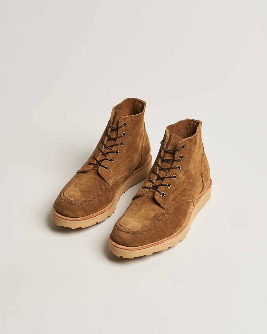 Hombres | Sanders Wilson Unlined Apron Boot Tobacco Suede | Sanders | Wilson Unlined Apron Boot Tobacco Suede