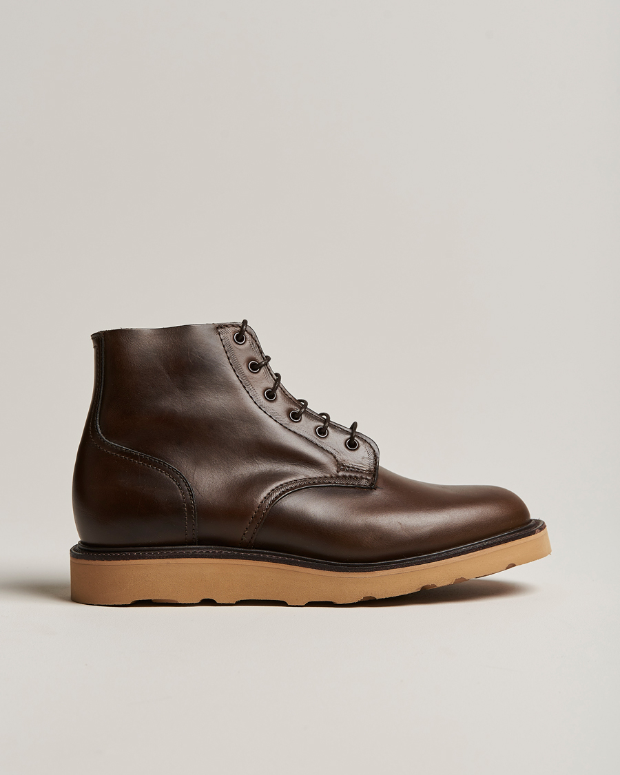 Hombres | Sanders Harrison Unlined Derby Boot Brown Calf | Sanders | Harrison Unlined Derby Boot Brown Calf