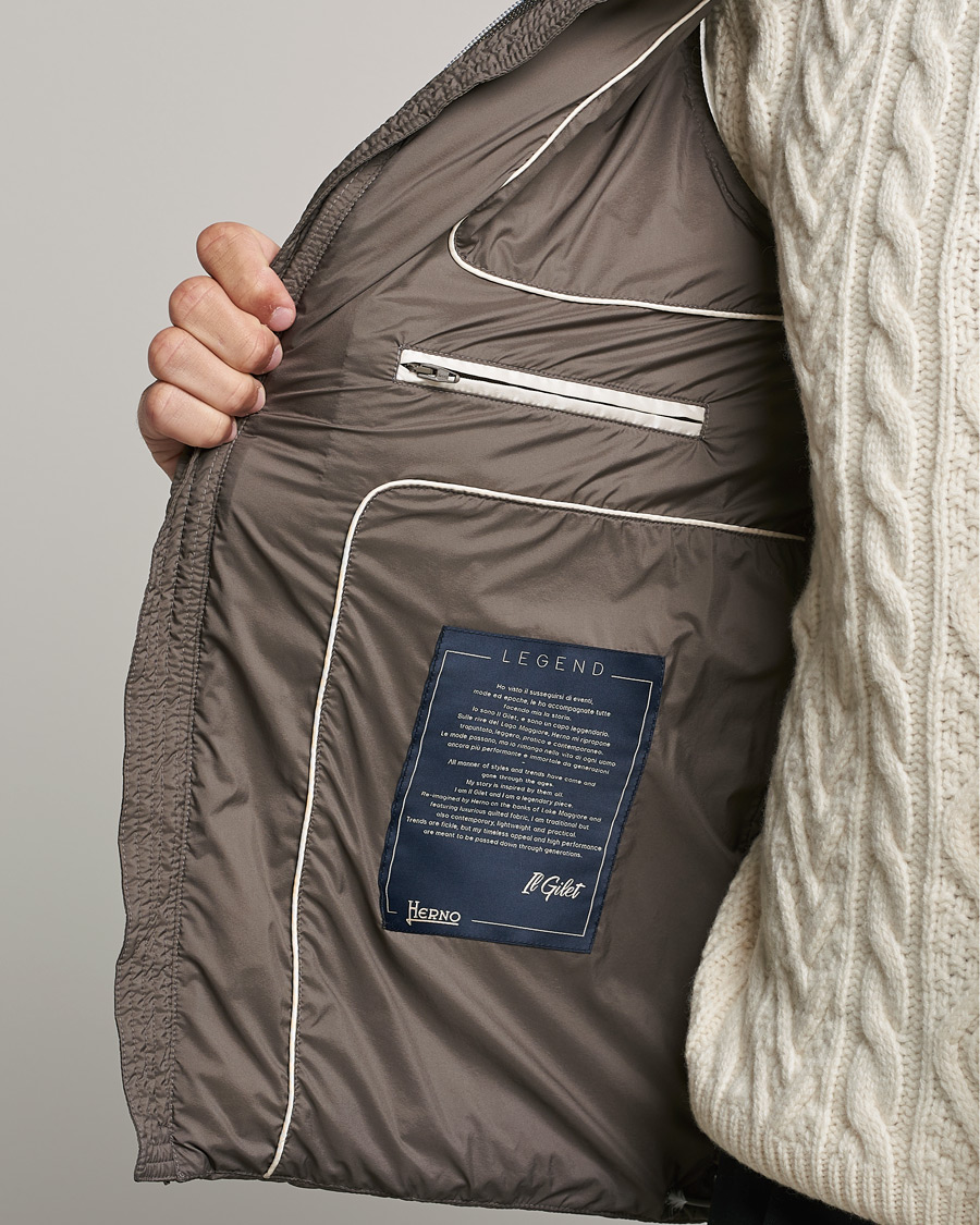 Hombres | Abrigos y chaquetas | Herno | Nuage Down Vest Taupe