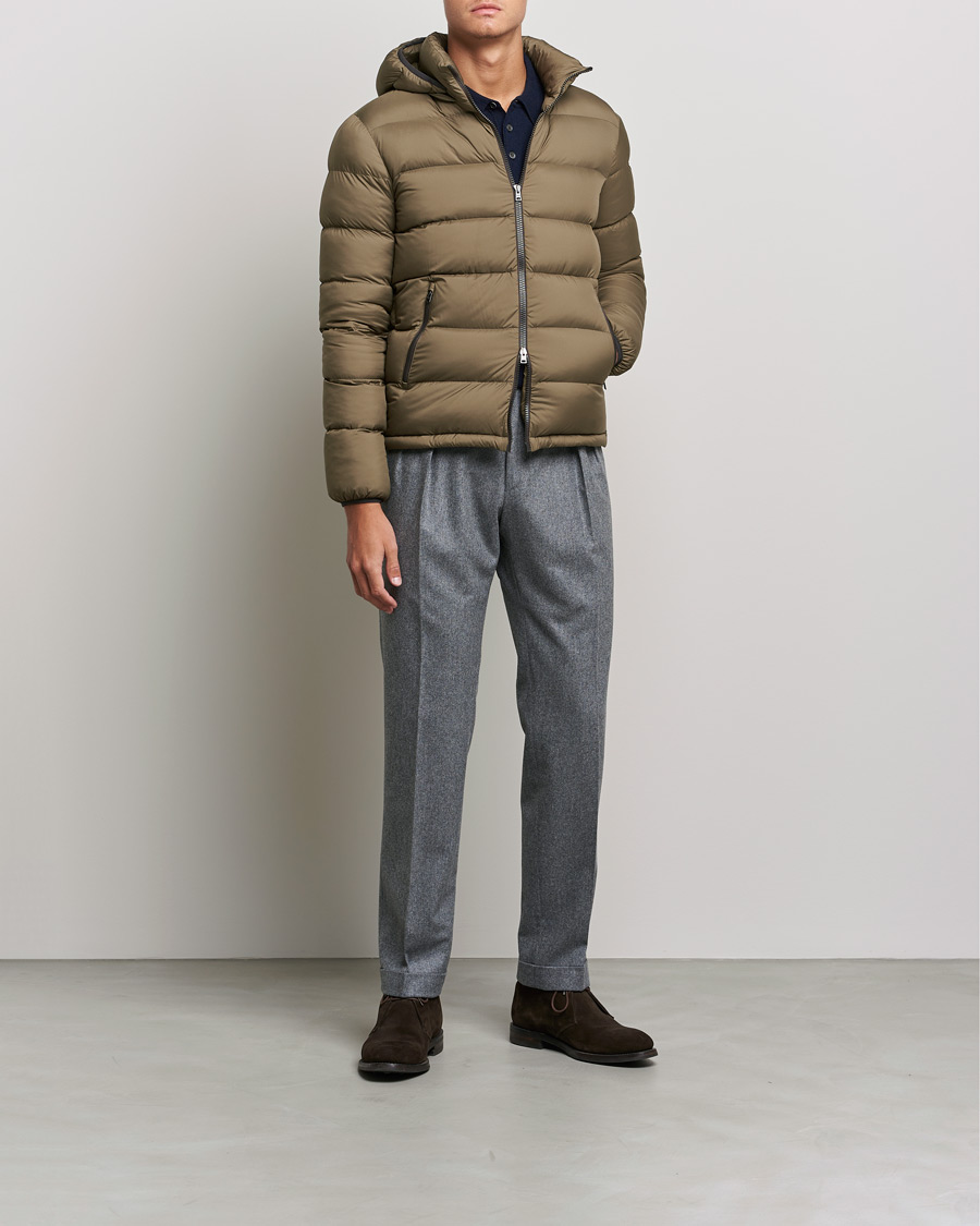 Hombres | Abrigos y chaquetas | Herno | Matt Nylon Down Jacket Military Green