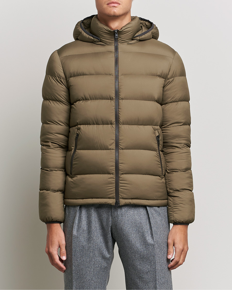 Hombres | Abrigos y chaquetas | Herno | Matt Nylon Down Jacket Military Green