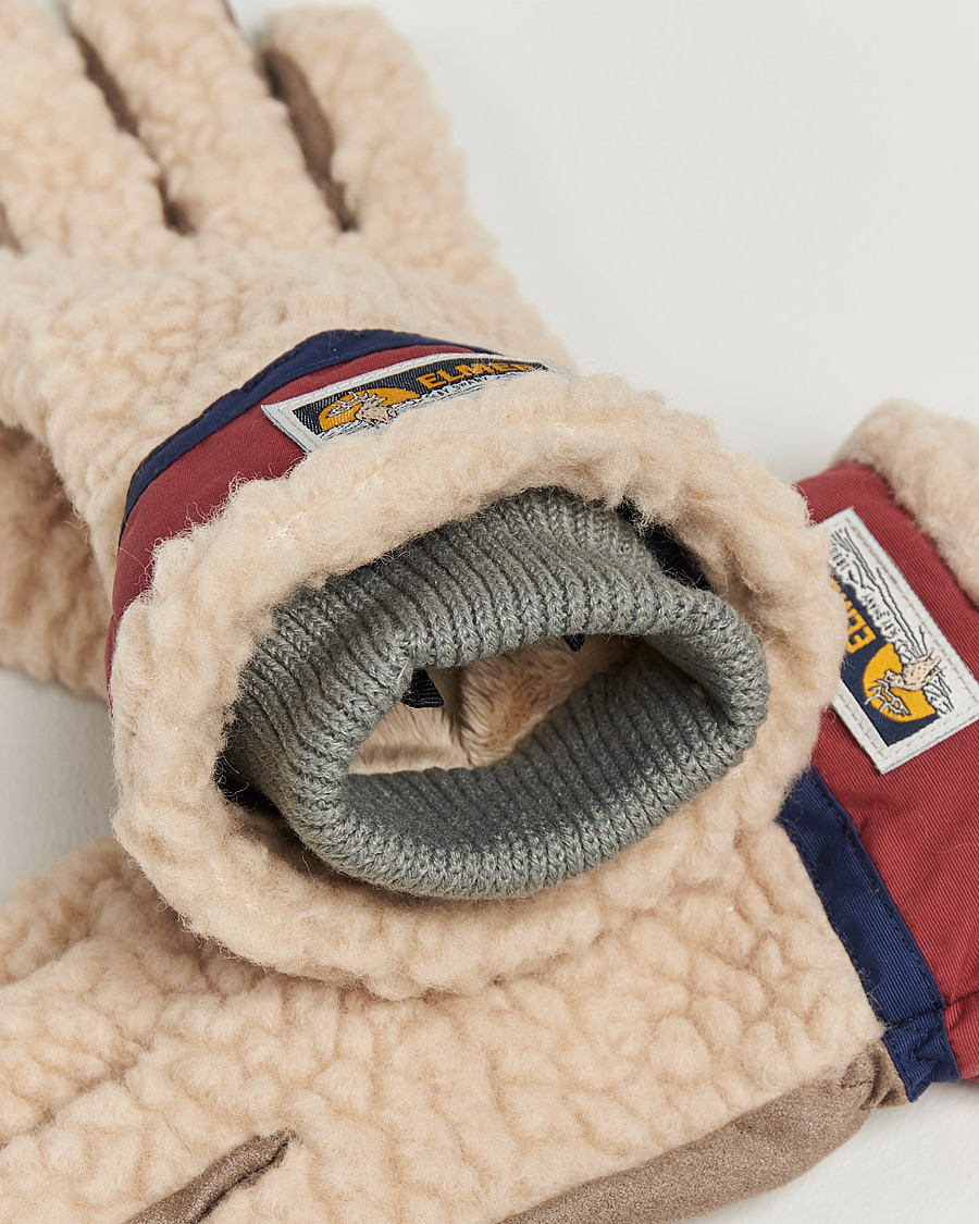 Hombres | Elmer by Swany Sota Wool Teddy Gloves Beige/Wine | Elmer by Swany | Sota Wool Teddy Gloves Beige/Wine