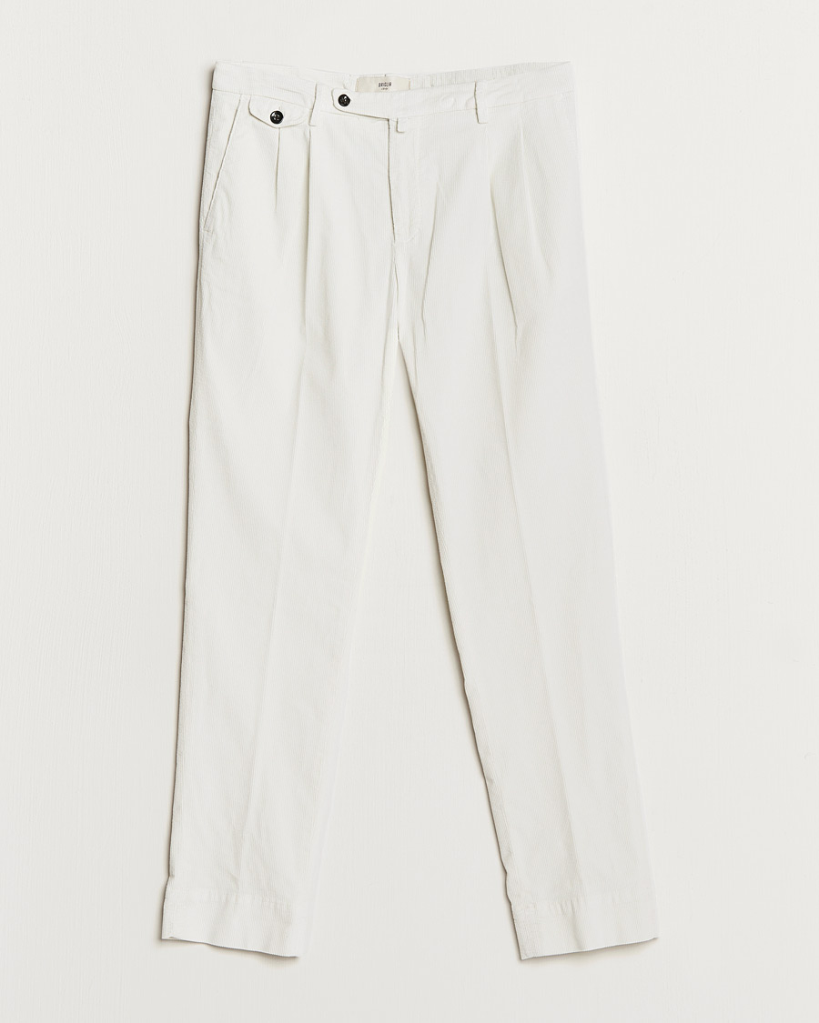 Hombres | Pantalones | Briglia 1949 | Easy Fit Corduroy Trousers Off White