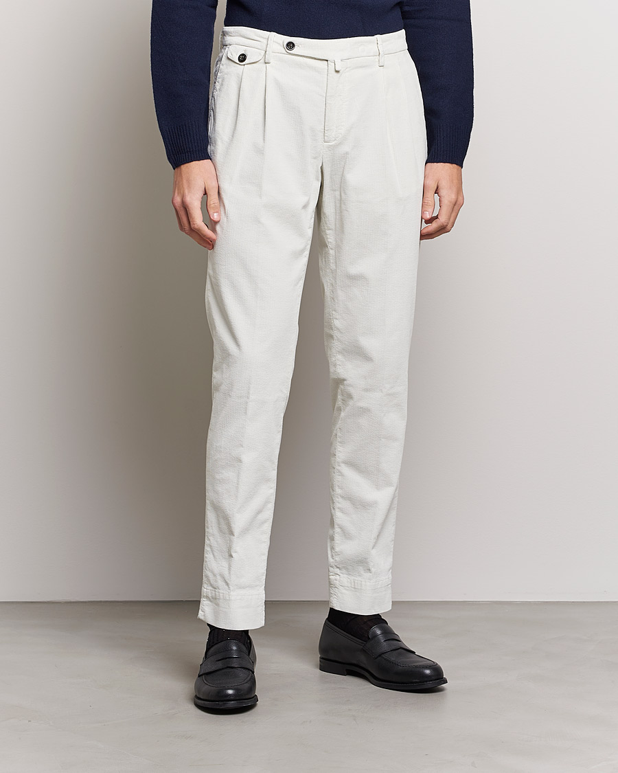 Hombres | Pantalones | Briglia 1949 | Easy Fit Corduroy Trousers Off White