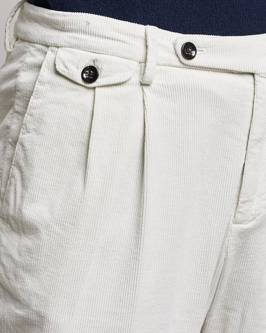 Hombres | Pantalones | Briglia 1949 | Easy Fit Corduroy Trousers Off White