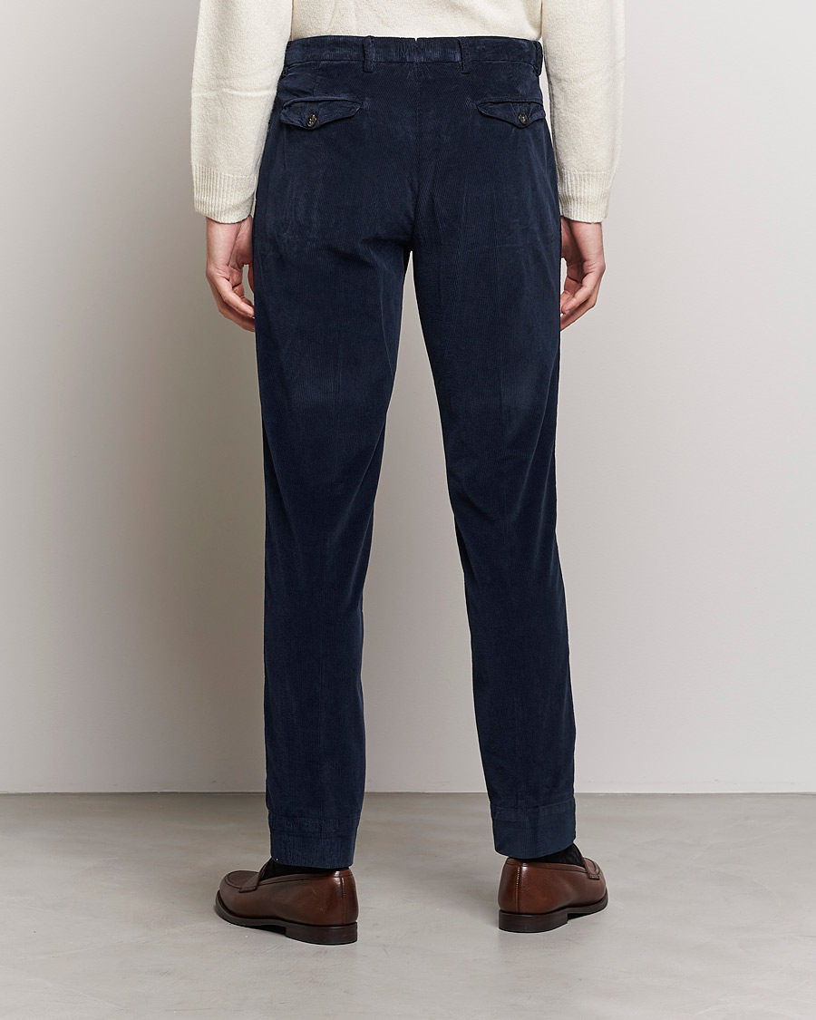 Hombres | Pantalones | Briglia 1949 | Easy Fit Corduroy Trousers Navy