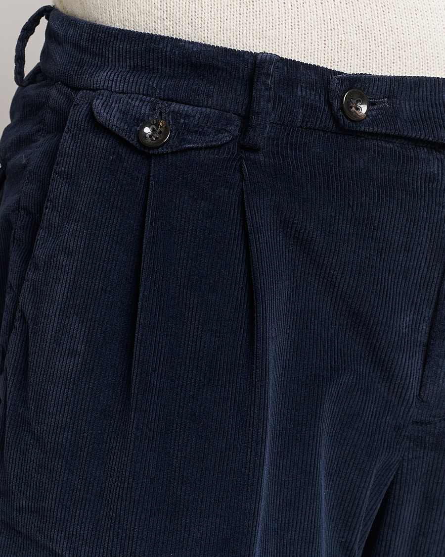 Hombres | Pantalones | Briglia 1949 | Easy Fit Corduroy Trousers Navy
