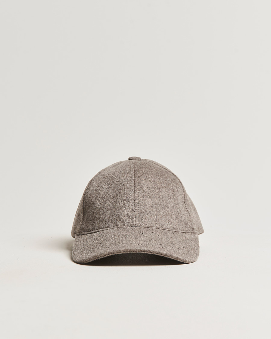 Hombres |  | Varsity Headwear | Cashmere Soft Front Baseball Cap Marble Beige