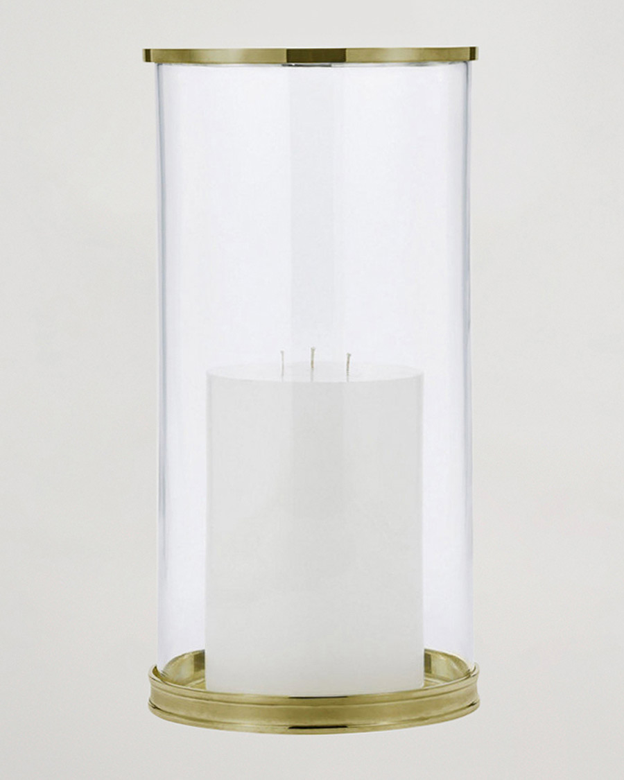 Hombres | Ralph Lauren Home Modern Large Hurricane Lamp Brass | Ralph Lauren Home | Modern Large Hurricane Lamp Brass