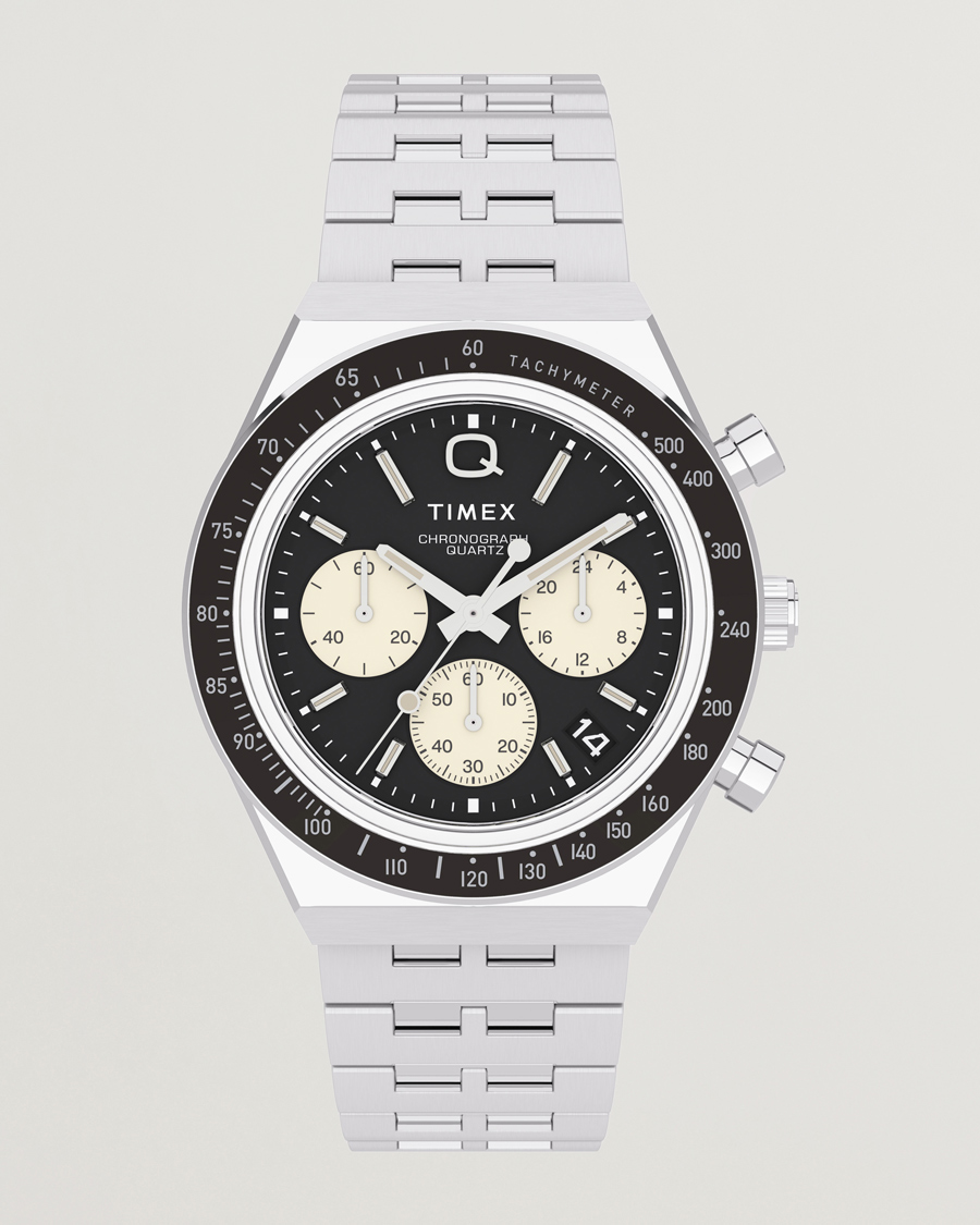 Hombres | Timex Q Chronograph 40mm Black Dial | Timex | Q Chronograph 40mm Black Dial