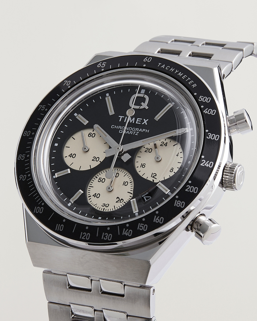 Hombres | Timex Q Chronograph 40mm Black Dial | Timex | Q Chronograph 40mm Black Dial
