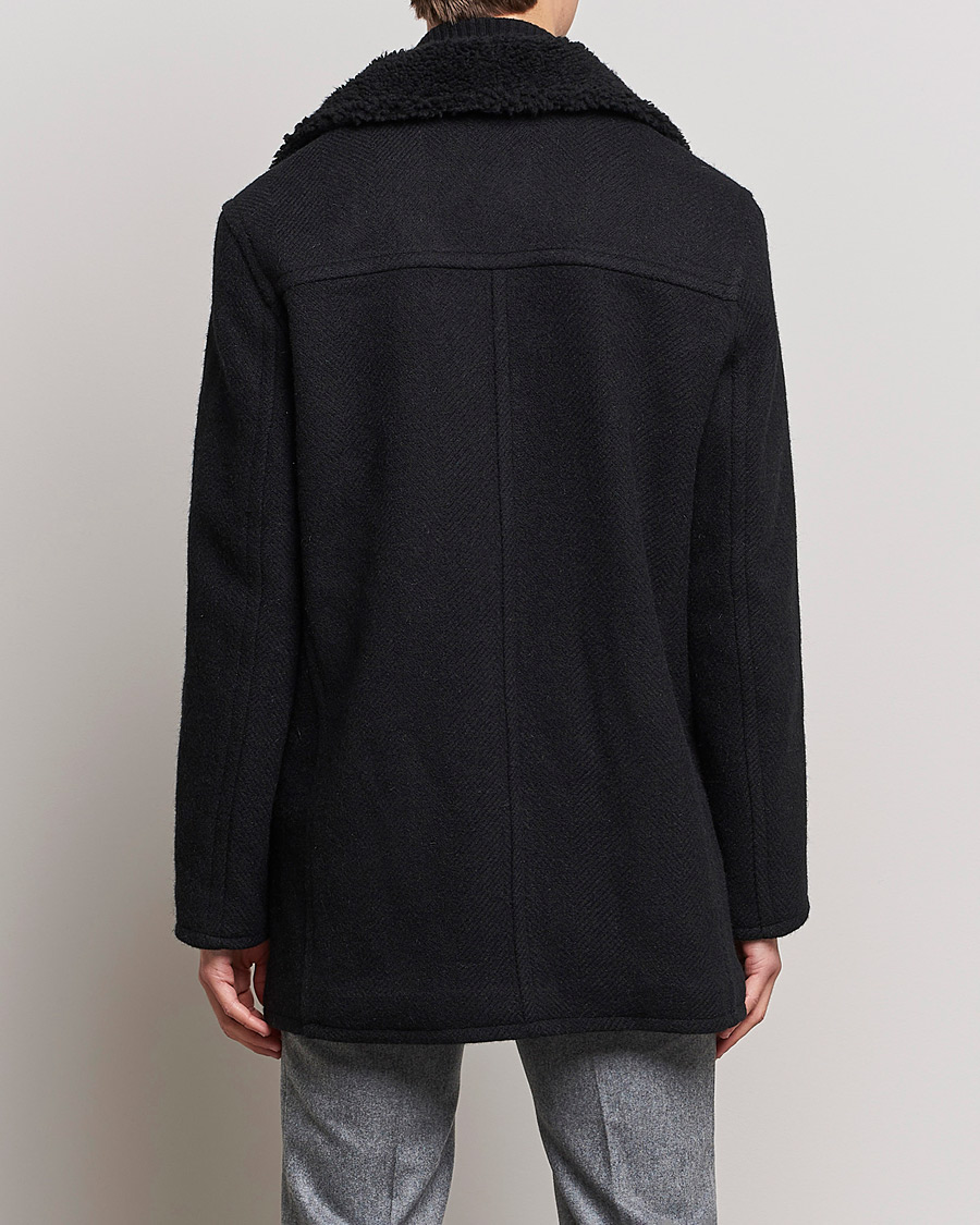 Hombres | Abrigos y chaquetas | Private White V.C. | The Shearling Car Coat Navy