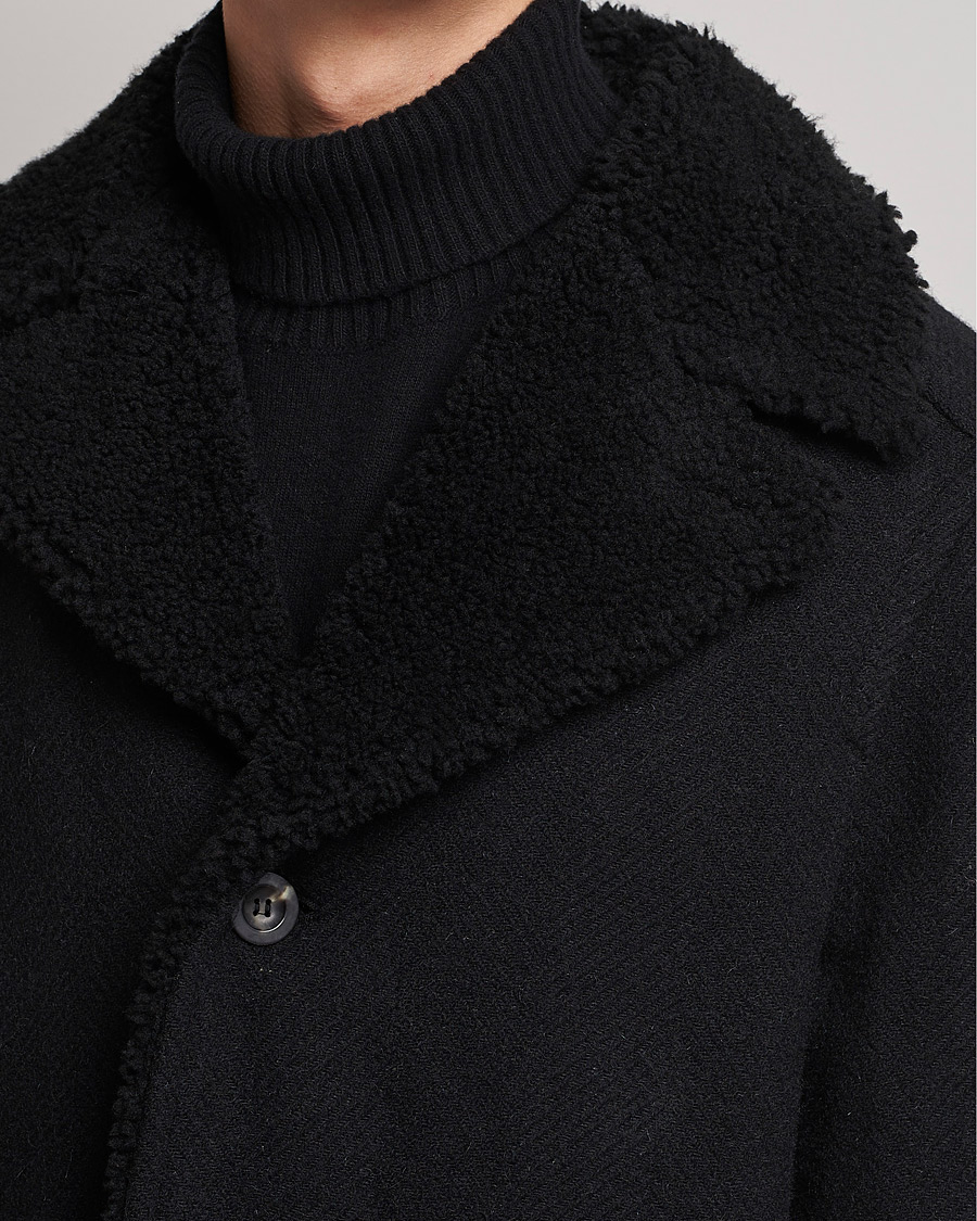 Hombres | Abrigos y chaquetas | Private White V.C. | The Shearling Car Coat Navy