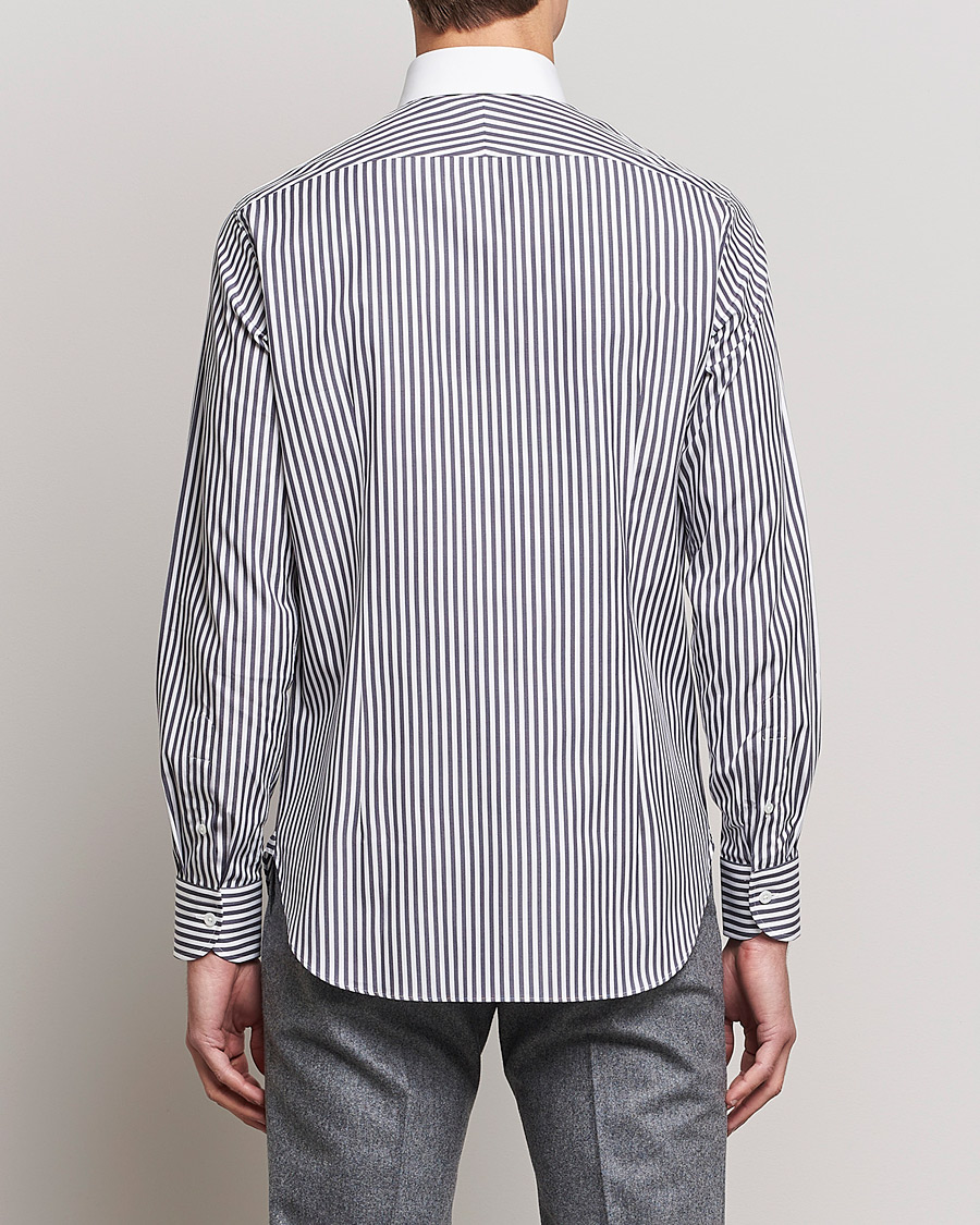 Hombres | Camisas | Beams F | Tab Collar Dress Shirt Grey/White