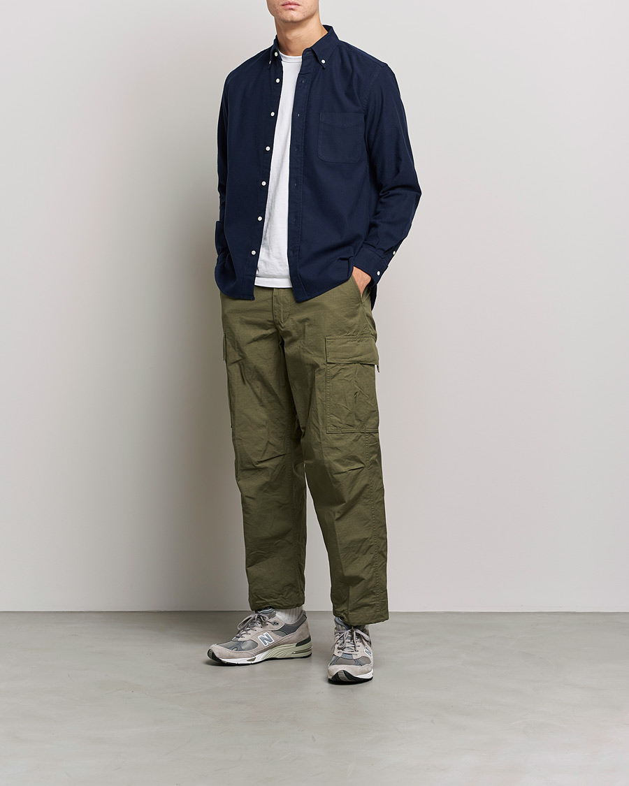 Hombres | Camisas | BEAMS PLUS | Flannel Button Down Shirt Navy