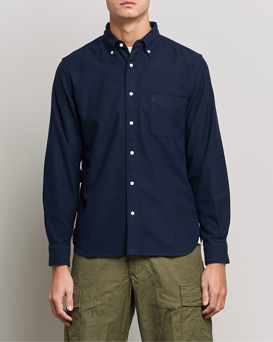 Hombres | Camisas | BEAMS PLUS | Flannel Button Down Shirt Navy