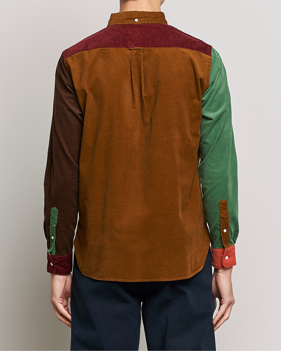 Hombres | Camisas | BEAMS PLUS | Corduroy Panel Button Down Shirt Golden Brown