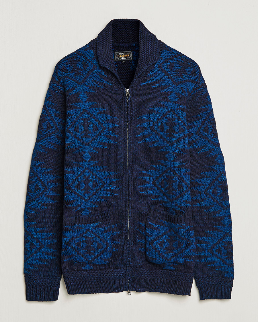 Hombres | Jerséis y prendas de punto | BEAMS PLUS | Cowichan Cardigan Navy