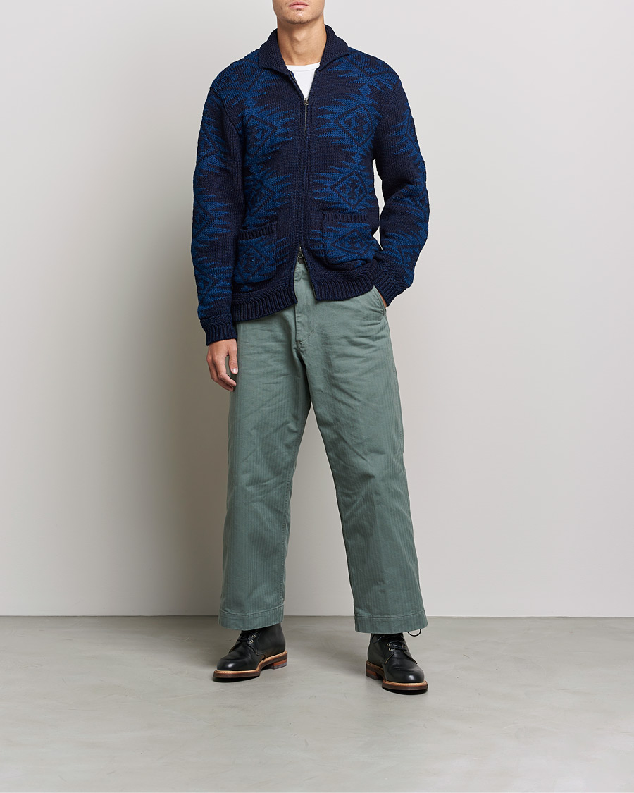 Hombres | Jerséis y prendas de punto | BEAMS PLUS | Cowichan Cardigan Navy